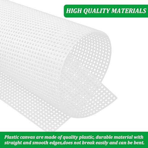 5 Pieces Plastic Canvas Sheets 5 Count, 15x11.3in Plastic Mesh Sheet - size: 11.3x15in-5pcs