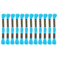 HARFINGTON 12 Skeins Embroidery Floss 8m Each Egyptian Long Fiber Cotton Cross Stitch Thread 26S/2x6 for Embroidery Projects Bracelet, Clear Blue - color: Clear Blue