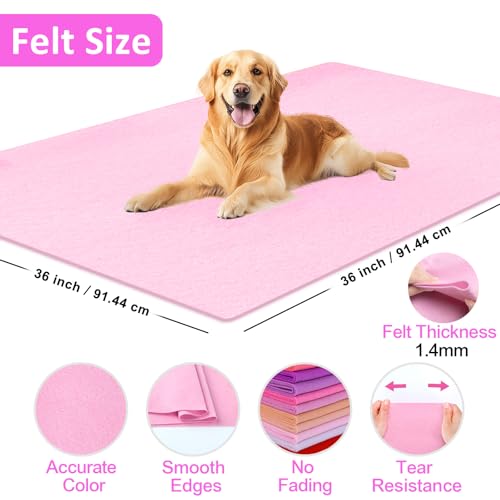 Baby Pink Fabric Sheet 36" X 36", 1.4mm Thick Large Soft Durable Flexible Craft Felt by The Yard, Nonwoven Fabric for DIY Sewing, Arts and Crafts, Decoration Projects - color: Baby Pink, size: Cut by the yard