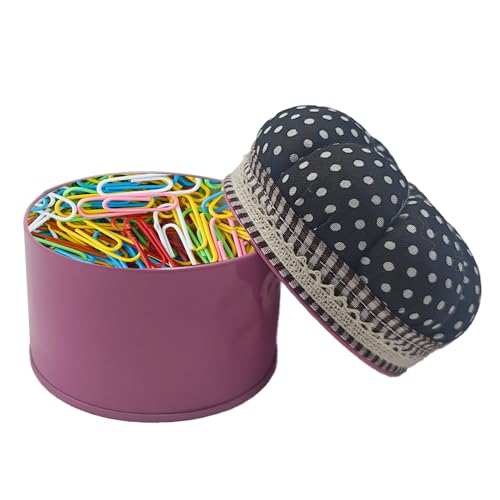 pson Pumpkin Shaped Pin Cushion with Storage Box, Cute Sewing Needle Holder for Quilting, DIY Crafts, Needlework, Sewing(Black with Spotted) - color: Black