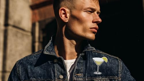 3'' Lemon Drop Martini Embroidered Iron-On Patches