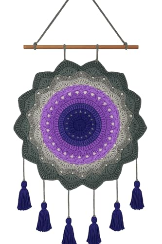 KGS Crochet Thread Cotton Yarn Balls | Size 8 | 10 Balls | 10 Grams Each Ball | Total 100 Grams of Pearl Cotton Thread for Crocheting, Hardanger, Needlepoint Hand Embroidery (Amethyst Aura) - color: Amethyst Aura