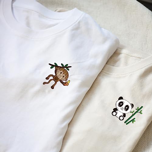 GLOBLELAND 4 Sheets Cartoon Animals Water Soluble Embroidery Pattern - color: Cartoon Animals