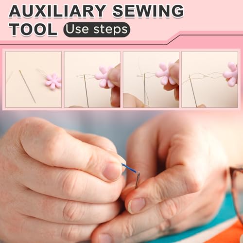 KAQRHFT 24 PCS Needle Threaders, Needle Threader Kit for Hand Sewing - size: S-2