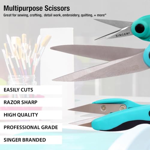SINGER ProSeries™ Sewing Scissors Bundle, Fabric, Detail & Snips, 3 Count - color: Teal