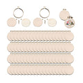 Wood Mini Embroidery Hoop Frame Sewing Ornament Frame Tiny Crossing Stitch Hoop Ring for DIY Embroidery Necklace Pendant Keychain (80Pcs Round 0.98 Inch) - size: 80Pcs Round 0.98 inch