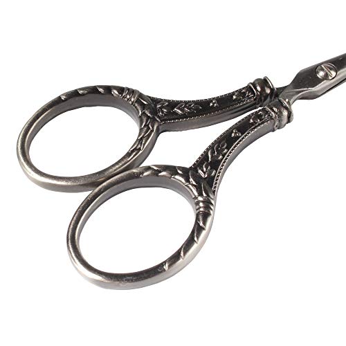 JubileeYarn Decorative Floral Embroidery Craft Scissors - Antique Silver - 1 Scissor - color: Decorative Floral - Antique Silver, size: 1 Scissor