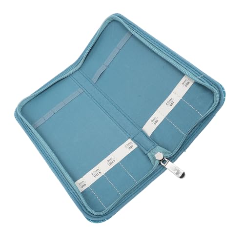 Knitting Needle Case Portable Storage Organizer Bag Rhombus Lattice Pattern for 20CM Sweater Knitting Needles, Lightweight and Craft Tool Holder for Knitting Supplies