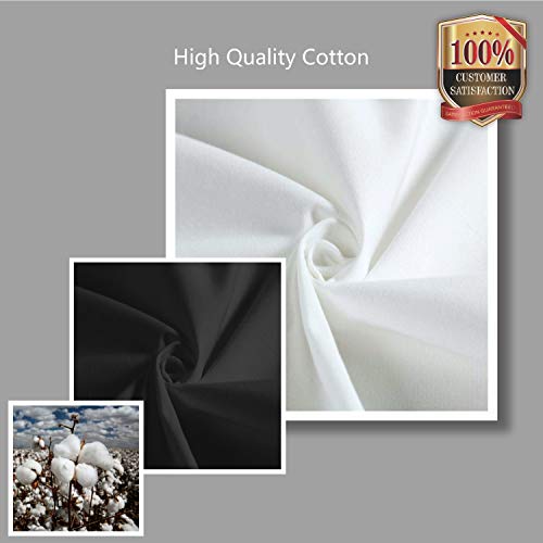 TOPDesign 1 | 3 | 6 | 12 | 24 Pack Super Strong Large 12oz Cotton Canvas Tote Bag, Reusable Grocery Shopping Cloth Bag, Fashionable Two-Tone Tote for Crafts, DIY Your Creative Designs (Pack of 1) - color: Black/White