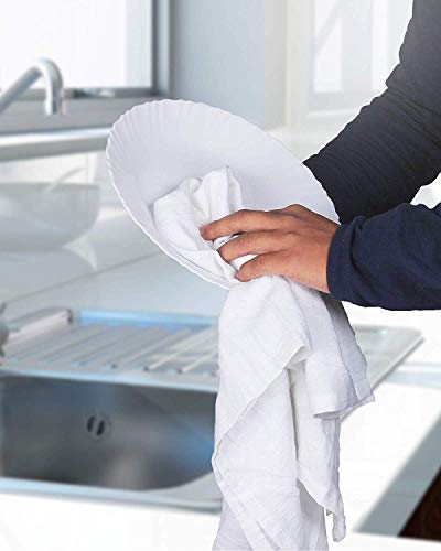 Bulk 192-Pack Commercial Kitchen Flour Sack Towels, 28 x 28 Inches, White - color: White, size: 192 Pack