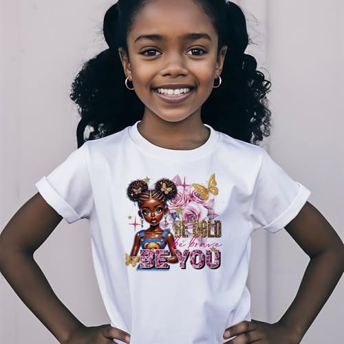 Dazoratix Black Girl Iron on Transfers - 24 Sheets African American Girls DTF Ready to Press Heat Patches Vinyl Designs Stickers Decals for T Shirts Clothes Hoodies Hat DIY Crafts Applique Decorations - style: Black Girl