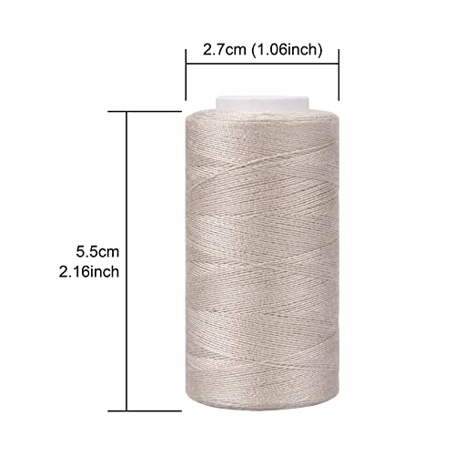 12 Color Set of Polyester All-Purpose Sewing Threads Prewound Bobbin Thread Plastic for Embroidery and Sewing Machine DIY Embroidery Thread Sewing Thread 382 Yards/350 m Each (12 Pieces)