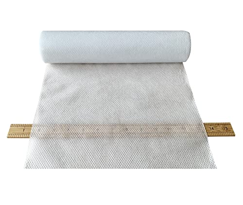HimaPro No Show Invisible Mesh Machine Embroidery Stabilizer Roll - Light to Medium Weight 1.8 Ounce(12 inch x 10 Yard) - Made of Embossed Nylon - size: 12 inch x 10 yard