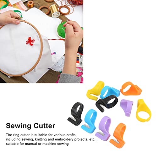 GLOGLOW 10Pcs Ring Thread Cutter, Portable Quilting Tool