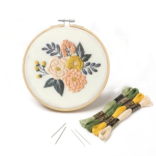 Leisure Arts Mini Maker Embroidery Kit, Pink