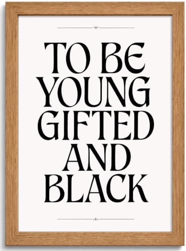 Framed African Black Boy Trendy Wall Art Positive Affirmations Wall Decor - color: Black Quotes, size: 16"L x 12"W