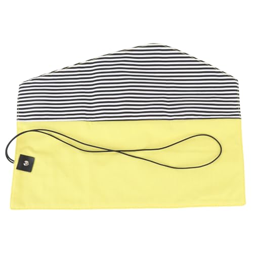 Lightweight Crochet Hook Storage Bag, Roll Up Knitting Needles Case for Crafting Enthusiasts Markings Made from Oxford Cloth Portable Crochet Organizer for Home Travel (Yellow)