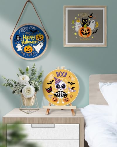 TINDTOP Halloween Embroidery Kit for Adult, Embroidery DIY Starter Kit - color: Halloween 3 Kits A