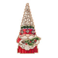 Gnome Holding Holly Counted Cross Stitch Ornament Kit Mill Hill 2022 Jim Shore Santa Gnomes JS202214, multi