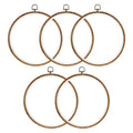 PATIKIL 5 Pieces 10 Inch Embroidery Hoops Frame Round Imitated Wood Circle Cross Stitch Hoop Ring for Embroidery Art Craft Handy Sewing Decoration - size: 10 Inch