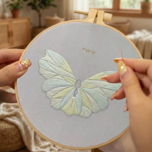 Bead Embroidery Kit for Adults with Instructions Video and Gift Box - color: Golden - Beginner