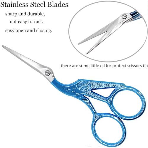 BIHRTC 4.5" Protect Cover Scissors, Stainless Steel for Handcraft - color: Deep Blue, size: 4.5inch
