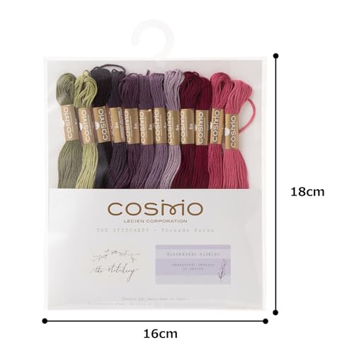 Lecien No. 162400-10 Cosmo, Thread Assorted Pack by Nicki Franklin (BlackBerry Picking) 12 Piece Set - color: blueberry, style: Blackberry Picking