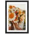 Golden State Art 13x19 Black Picture Frame Mat for 11x17 Real Glass - color: Black, size: 13x19