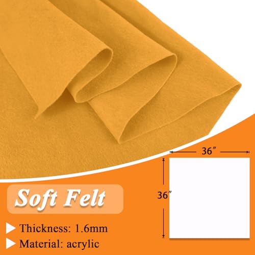 IONTACH 36" X 36" Soft Felt Fabric 1.6mm Thick (Antique Gold) - color: Gold, size: Soft - 36" X 36"