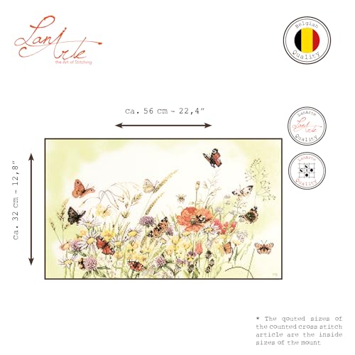 Lanarte Counted Cross Stitch Kit: Flowers (Evenweave) - style: Flowers