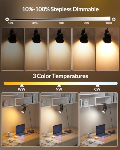 3CCT Clip On Spot Light Plug in with Remote Control - color: 3CCT