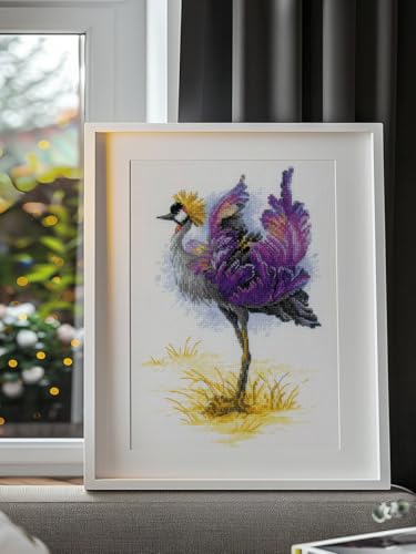 RIOLIS 2212 Crowned Crane Counted Cross Stitch Kit 7 x 9.5 in - style: Crowned Crane 2212