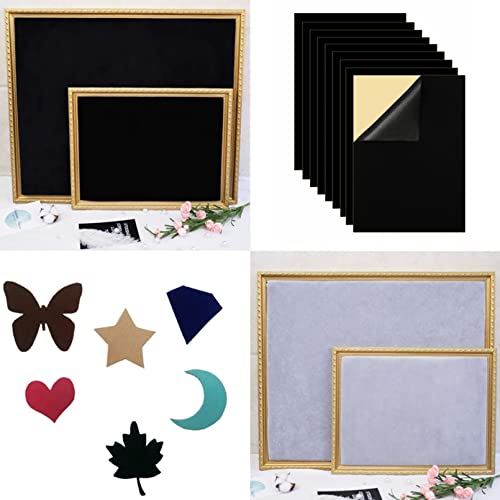 Mesheshe 40PCS Self Adhesive Felt, DIY Self Adhesive Fabric for Art & Crafts, Peel and Stick Felt for Drawer/Jewelry Box Felt Liner, A4 Size (8.3" x 11.8", Black) - color: Black, size: 40PCS