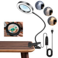Akynite 10X Magnifying Glass with Light for Crafts, 3 Color+9 Brightness