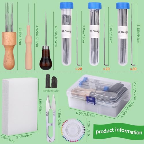 IMZAY Needle Felting Tools, 60 Pcs 3 Sizes Needle Felting Supplies - color: Multicolor01-70Pcs