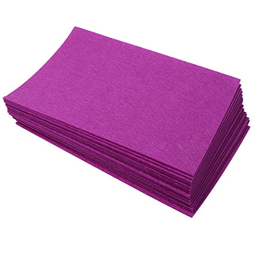Polyester Felt Sheet Stiff 15 Sheets 20 x 30 cm(7-7/8 X 11-7/8 in 5/64 in Thick) (Purple1) - color: Purple1