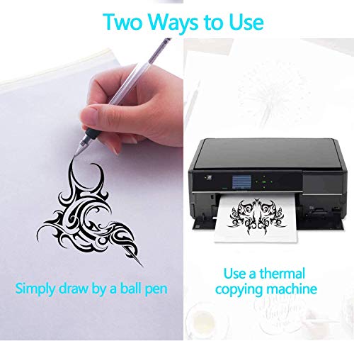25 Sheets 8 1/2" x 11" Professional tattoo stencil transfer paper, A4 Paper Size, Used by tattooists to transfer your designs on to the skin