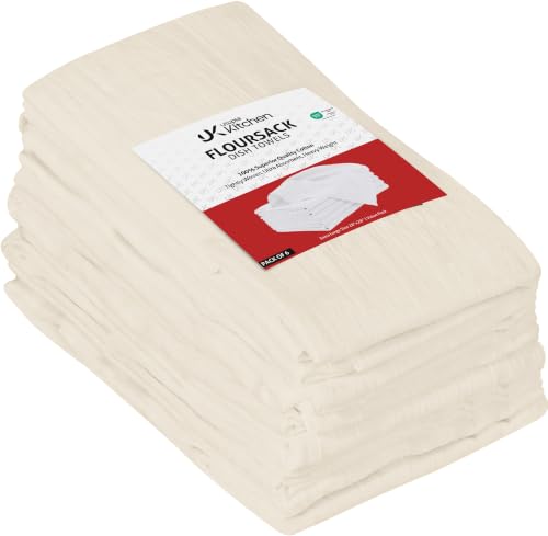 Utopia Kitchen Natural Flour Sack Towels [6 Pack - 28 x 28 Inch]100% Cotton - color: Natural, size: 6 Pack