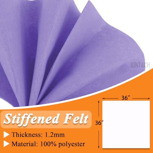 IONTACH 36" X 36" Lavender Stiff Felt Fabric 1.2mm Thick - color: Lavender, size: Stiff - 36" X 36"