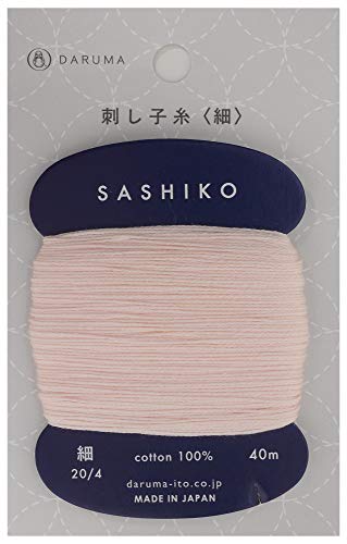 Sashiko Thread Thinner Weight 40m Col. 209 -Misty Rose- Japanese Embroidery & Quilting by Yokota - color: Cherry blossom Light Pink