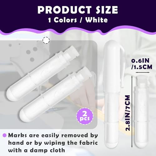 2PCS Sewing Chalk Refill - White - color: Replacement - White
