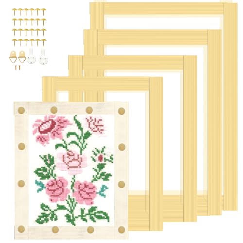 ECOIOU 20 Stretcher Bars 5 Size for Needlepoint Art, DIY Stretcher Bar Frame, Oversize 15", 17", 19", 21", 23" by 3/4-Inch - size: OverSize (15"+17"+19"+21"+23")