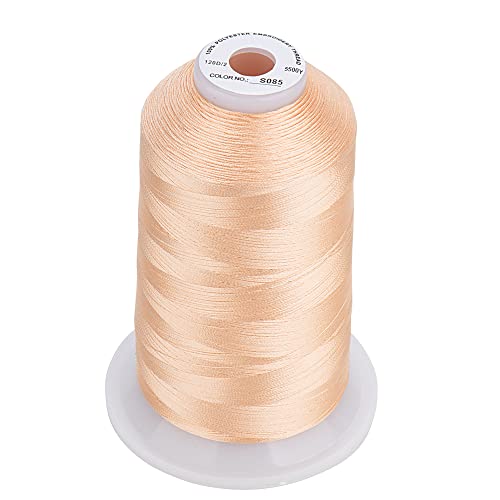 Simthread - 33 Selections - Various Assorted Color Packs of Polyester Embroidery Machine Thread Huge Spool 5500Y for All Sewing Embroidery Machines - 3 Flesh Colors - color: 3 Flesh Colors