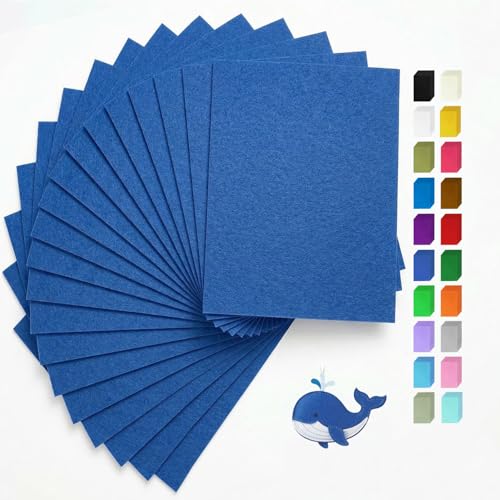 Royal Blue Felt Fabric Sheets Stiff 20 Pcs 8" X 12" 1mm Thick - color: Royal Blue
