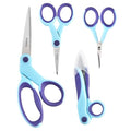 SCAIKTIG Premium Sewing Scissors Bundle, 8" Heavy Duty Fabric, 5" Embroidery, 4" Small Detail Scissors, 5" Thread Snips, Tailoring, Dressmaking, Quilting, Arts&Craft Supplies, Blue - color: Blue(8"/5"/5"/4")