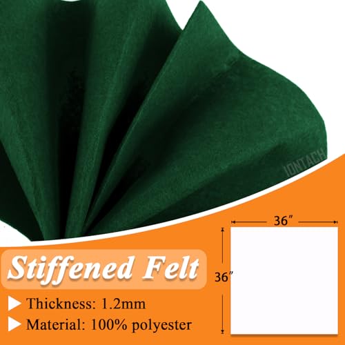 IONTACH 36" X 36" Stiff Felt Fabric 1.2mm Thick (Hunter Green) - color: Hunter Green, size: Stiff - 36" X 36"