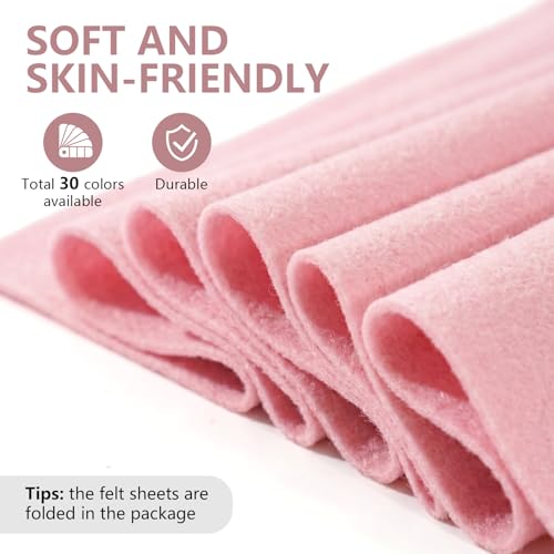 Baby Pink Soft Felt Sheet 36'' X 36'', 1.4mm Felt Fabric Sheet for Crafts - color: Baby Pink