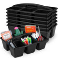 6 Pack Classroom Caddy with Handle, 6 Compartment (Black) - color: Black