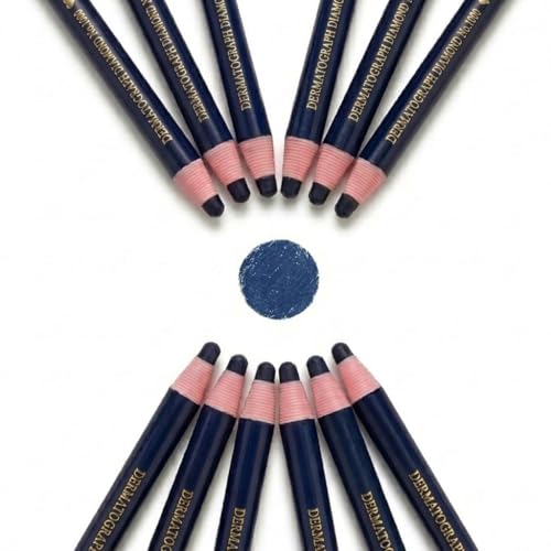 12-Pack 6color Grease Pencils Grease Pen China Markers for Glass Metal Wood - color: Blue 12