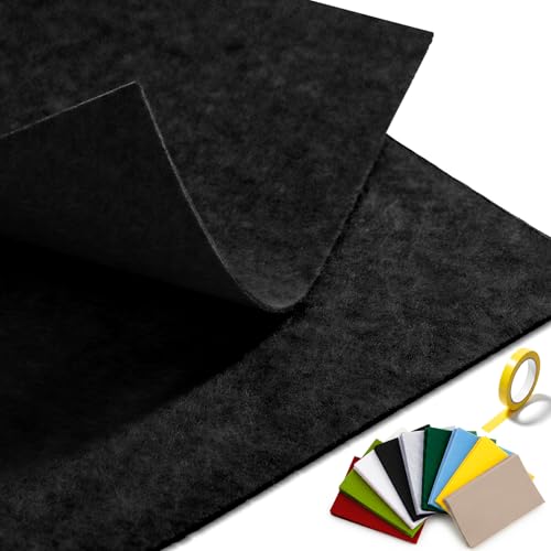 Black Felt Fabric 36" x 36", 1 Square Yard Stiff Acrylic Felt Sheet - color: Black, size: 36" X 36" (1 Yard)